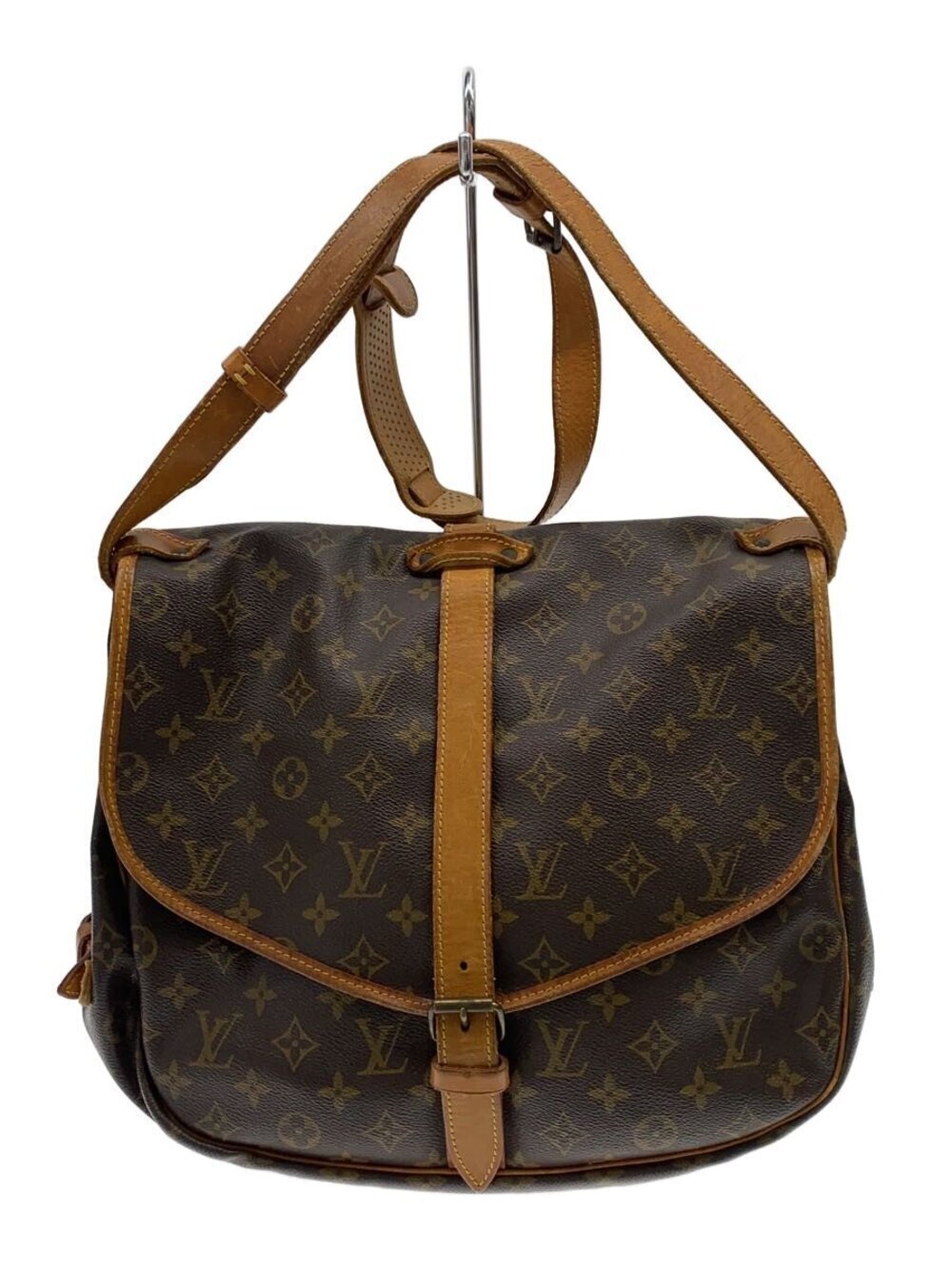 LOUIS VUITTON Saumur Canvas Brown All over